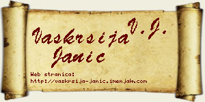Vaskrsija Janić vizit kartica